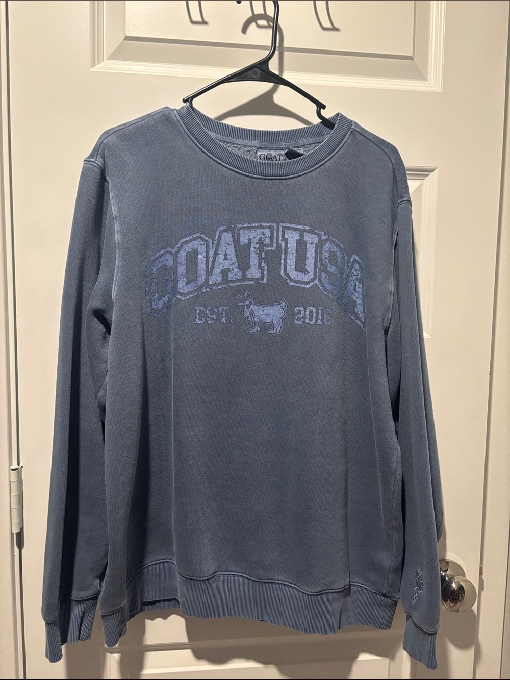 Men's Washed Blue Crewneck Sweatshirt